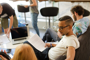Fototapeta premium People working together in cafe