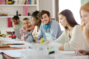 Fototapeta premium People working at conference table in office