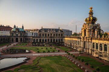 Obraz premium Dresden, Zwinger im Sonnenaufgang