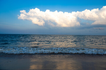 beautiful sunset on the sea