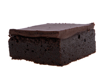 american chocolate brownie cake isolated