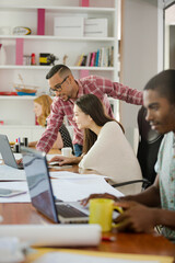 People working together in office