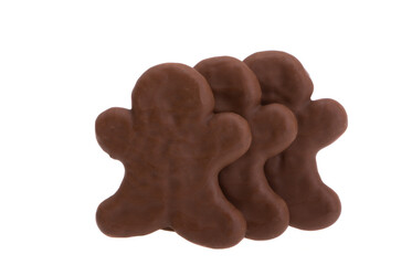 christmas chocolate men isolated
