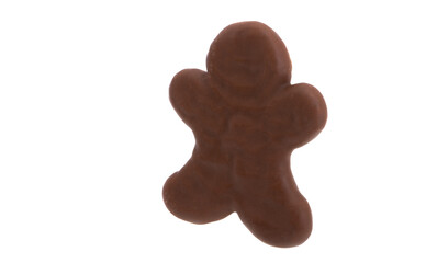 christmas chocolate men isolated