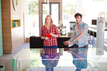People playing ping pong