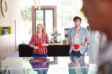 People playing ping pong