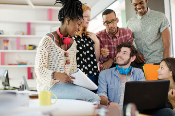 People working together in office