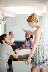 People working together in office