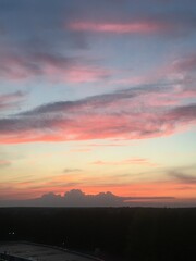 sunset over the river