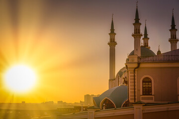 Fototapeta premium mosque at sunset
