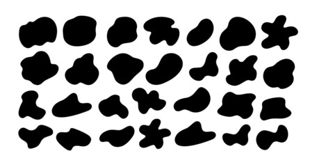 Vector set of liquid shapes