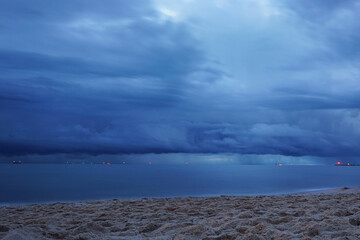 Rain over the sea