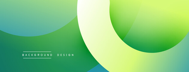 Abstract overlapping lines and circles geometric background with gradient colors © antishock