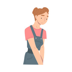 Disappointed with Bad News Woman Character Vector Illustration