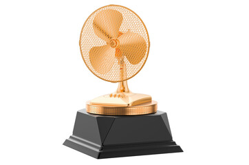 Table fan golden award concept. 3D rendering