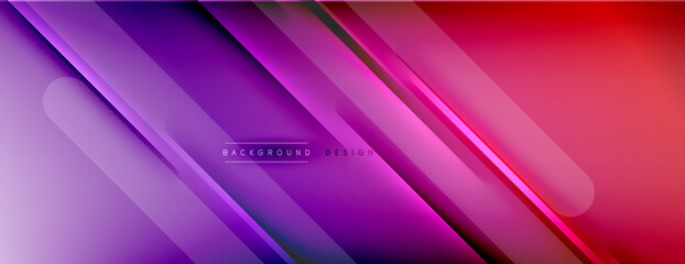 Abstract background - lines composition created with lights and shadows. Technology or business digital template. Trendy simple fluid color gradient abstract background with dynamic