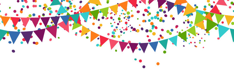 seamless colored garlands party background