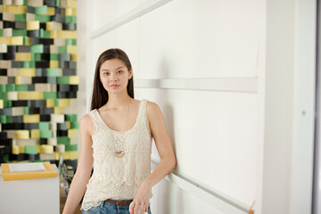 Woman smiling in office