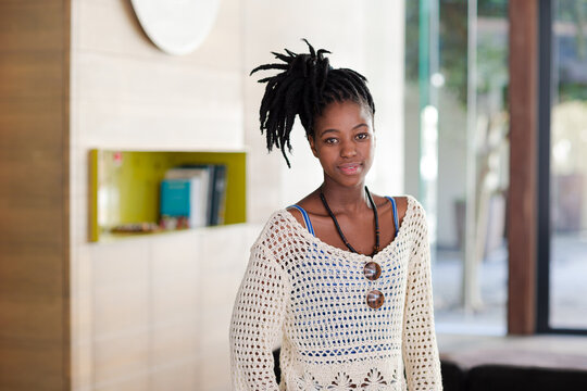 Portrait of woman in office