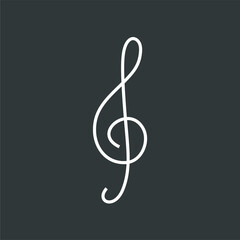 Music notes oneline continuous line art premium vector
