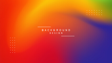 Abstract blurred gradient mesh color background. Smooth soft vector color blend gradient trendy red, blue, orange background