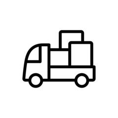 Delivery icon vector set. cargo illustration sign. goods symbol or logo.