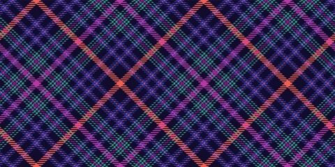 ultraviolet UV lamp illumination colors checkered fabric diagonal repeatable texture violet green pink stripes on dark blue ornament for gingham plaid tablecloths tartan clothes dresses tweed