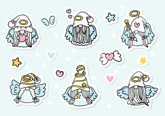 Angel Gnomes sticker, planner and scrapbook.