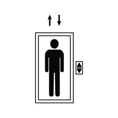 Flat elevator icon color editable