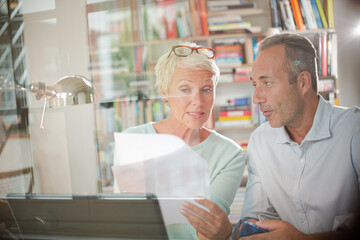 Business people working together at home office desk