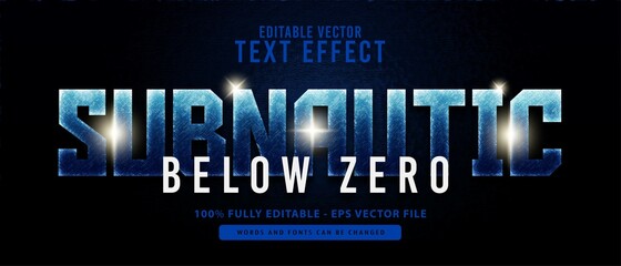subnautic, Modern Superhero Editable Text Effect perfect for movie or game title