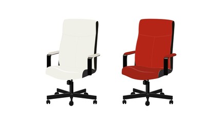 Swivel chair set. Vector isolated illustration set of swivel chairs