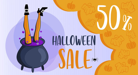 Halloween Banner for Sale with 50 percent discount