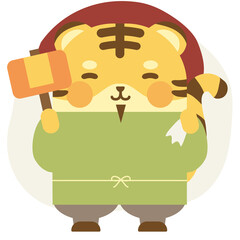 七福神の装いをした虎　大黒天　コスプレ　仮装