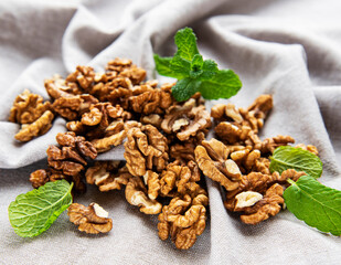 Obraz premium Walnuts without shell