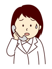 電話対応で困っている女性医師