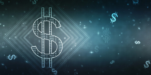 2d rendering usd Dollar symbol 