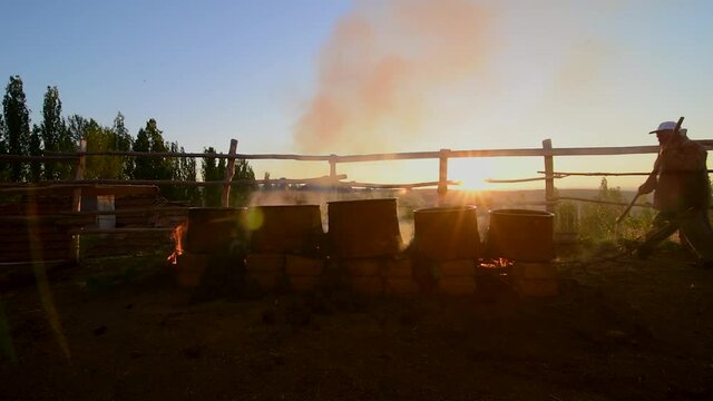 Boiled wheat which is used in bulgur production spreaded  in Tukey