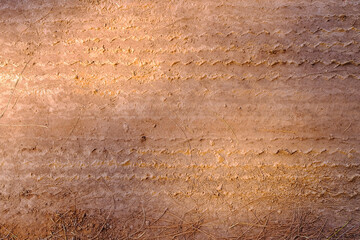 Wheel track in countryside road