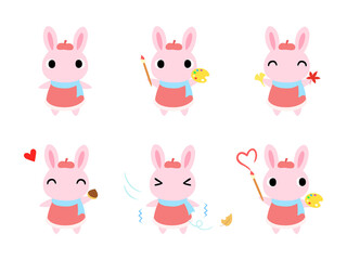 秋のウサギアイコン