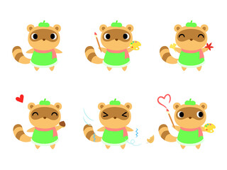 秋のタヌキアイコン