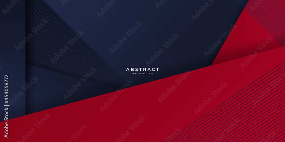 Wall mural simple 3d blue red abstract presentation background