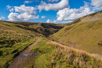 The remains of Blakethwaite Smelt Mill near Gunnerside, North Yorkshire, England, UK