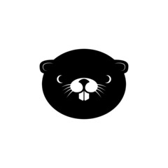 Beaver icon isolated on white background 