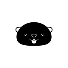 Beaver icon isolated on white background 