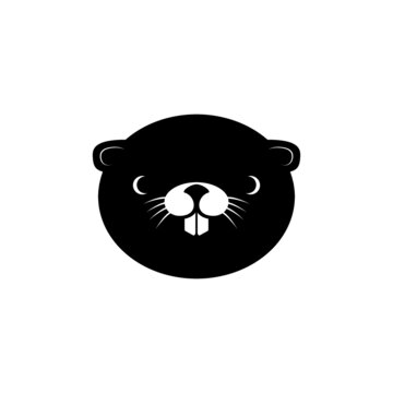 Beaver icon isolated on white background 