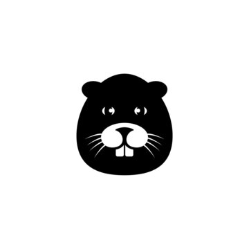 Beaver icon isolated on white background 