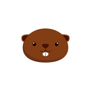 Beaver icon isolated on white background 