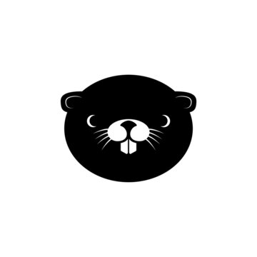 Beaver icon isolated on white background 