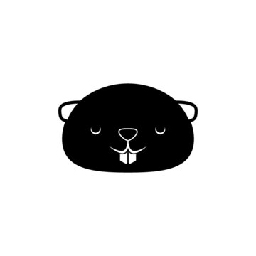 Beaver icon isolated on white background 